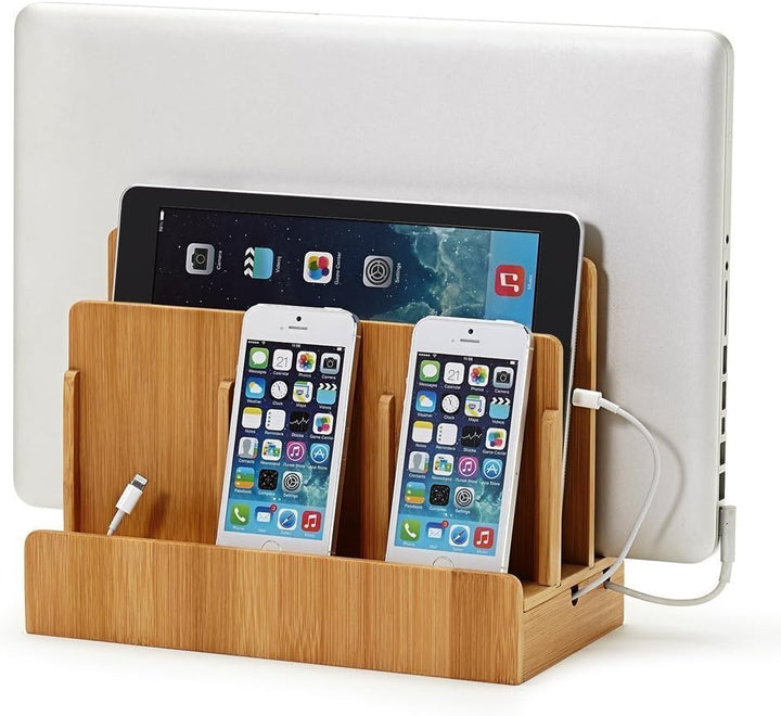 XPhonew Desktop Bambus Holz Ladestand Aufladung Docking Station/Cradle/Halter/Ladegerät Stand/Handy