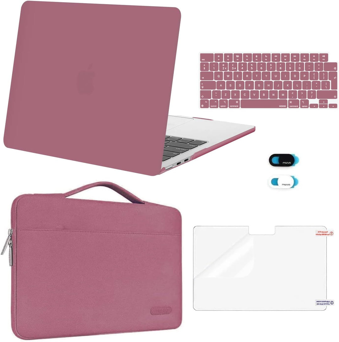 MOSISO Kompatibel mit MacBook Air 13,6 Zoll Hülle 2022-2024 A2681 mit M2 Chip Touch ID,Plastik Harts
