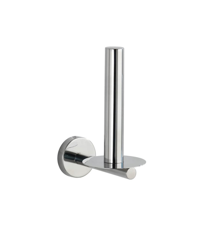 WENKO Ersatzrollenhalter Mod. Bosio Shine, Wandhalter für Toilettenpapier aus Edelstahl, glänzende O
