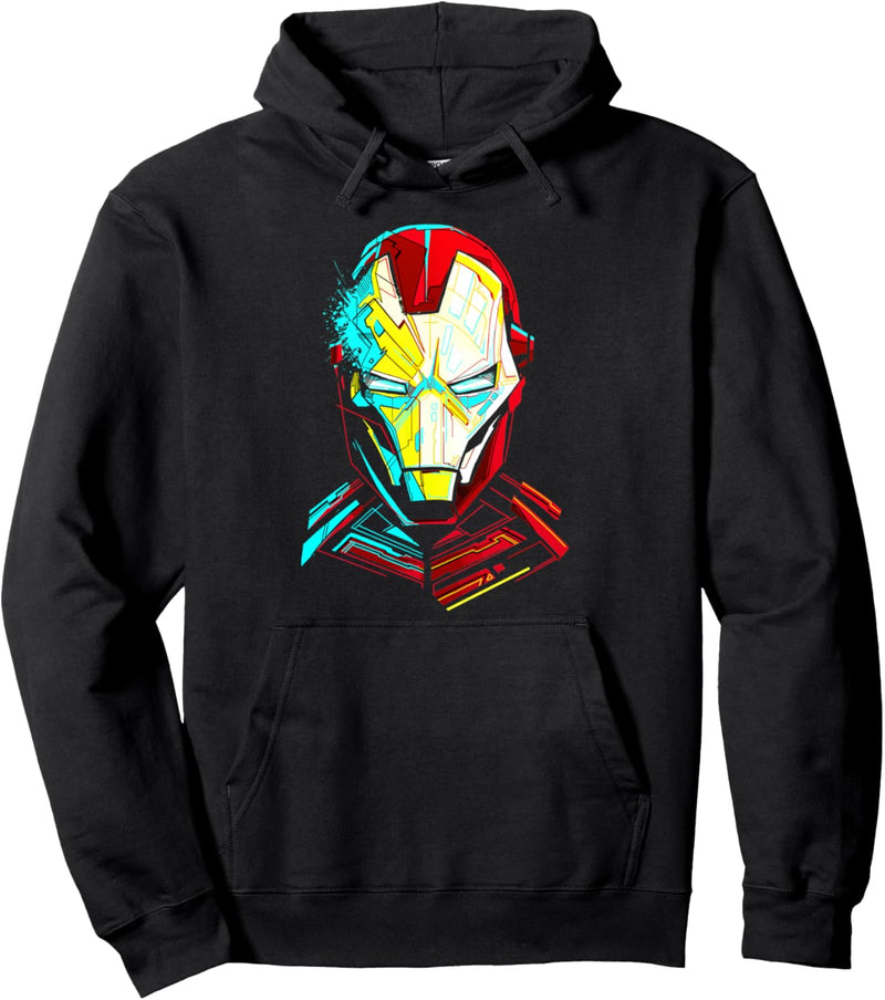 Marvel Iron Man Impressive Cubism Mugshot Pullover Hoodie