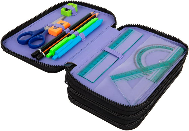 CoolPack XXL Federtasche Federmappe 3-Fach Schulstiftetui, dreifaches Federmäppchen, Federmäppchen f