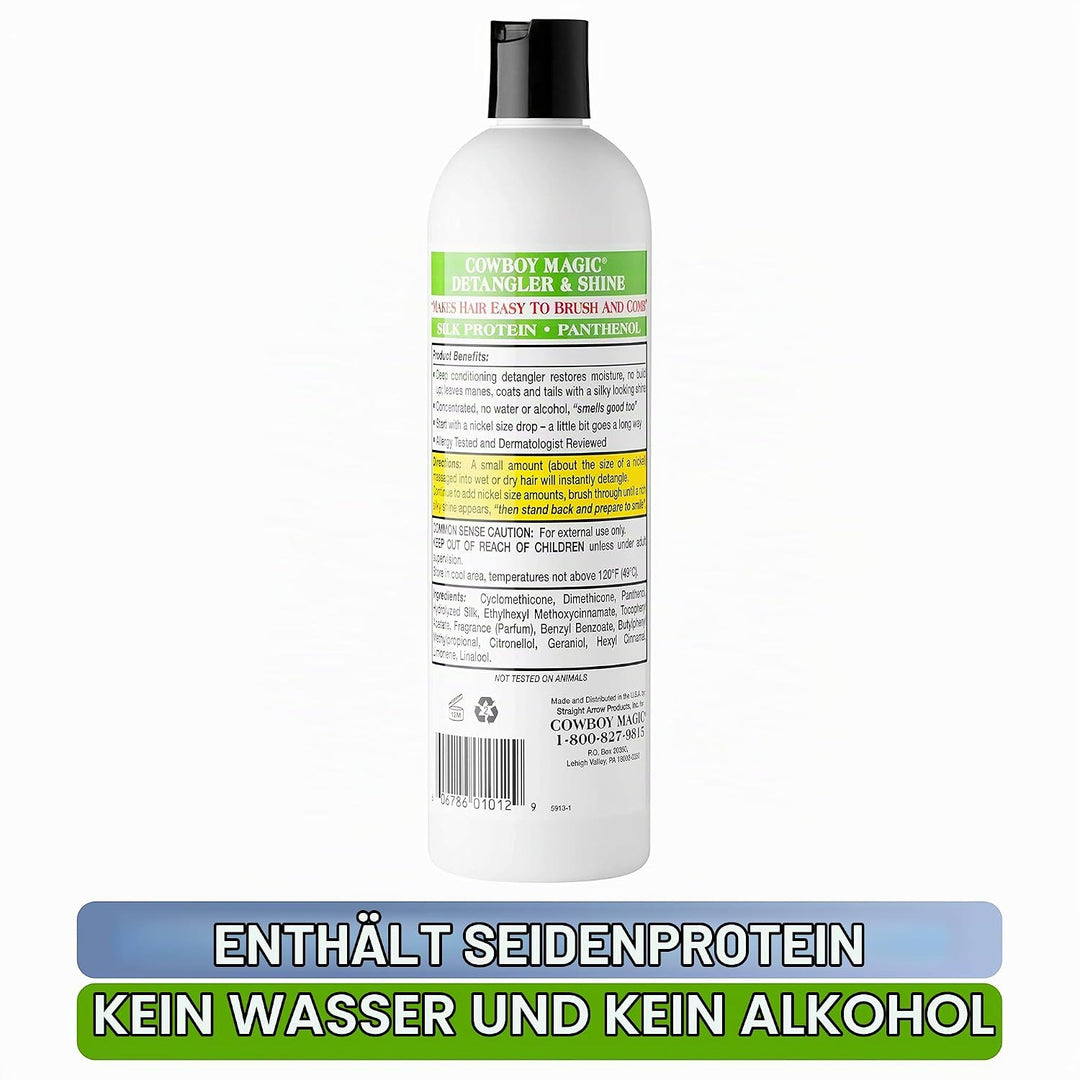 Cowboy Magic Cowboy Magie Detangler und Shine - 16 oz - Clear, Unisex, CBM0007