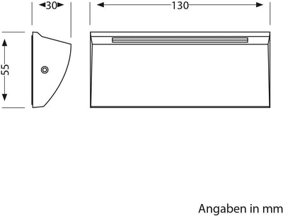 ledscom.de LED Wand-Lampe/Treppenlicht SEGIN für aussen, IP54, flach, Downlight, schwarz matt, eckig