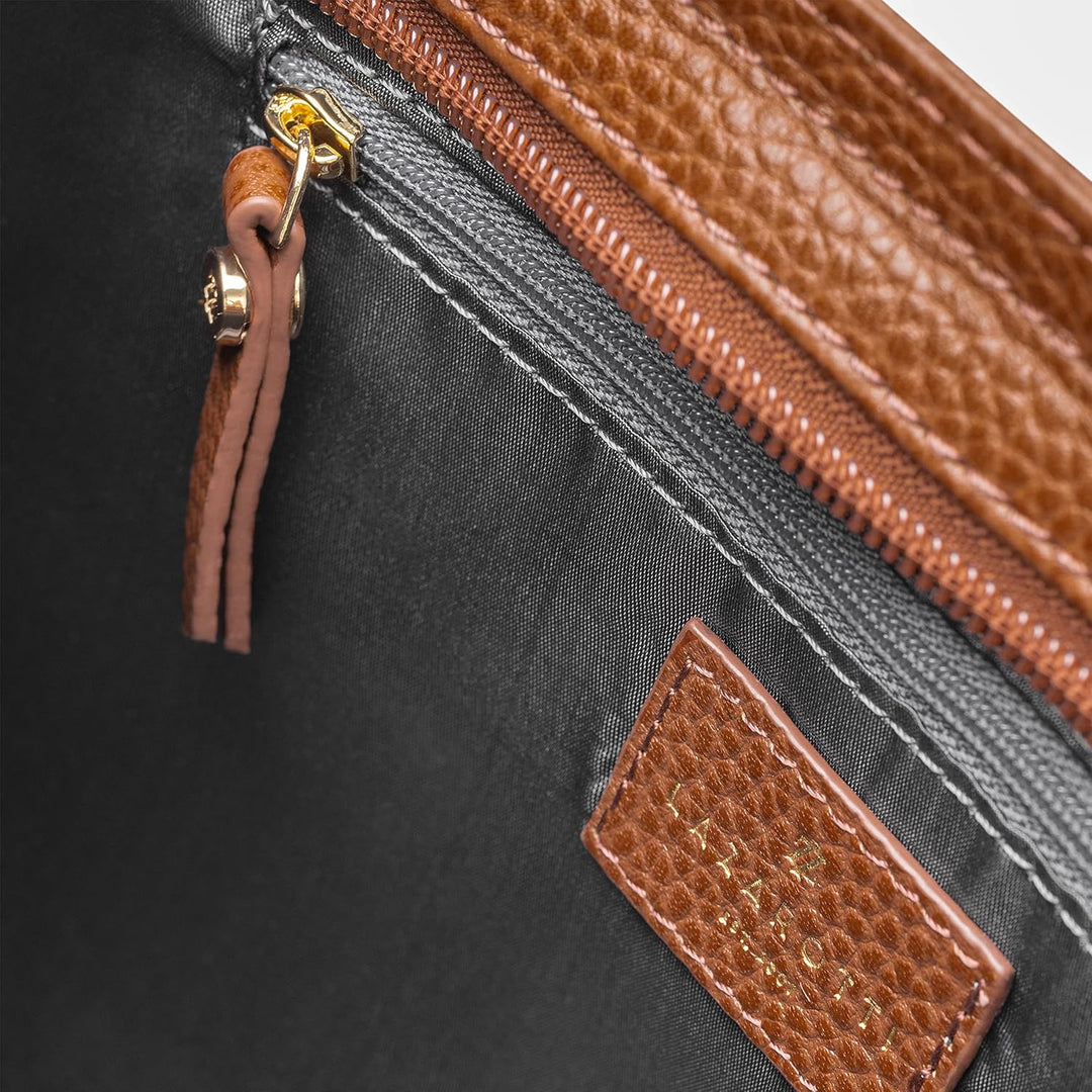 Lazarotti Bologna Leder Umhängetasche Damen | verstellbarer Schultergurt | mittelgrosse Crossbody Ba