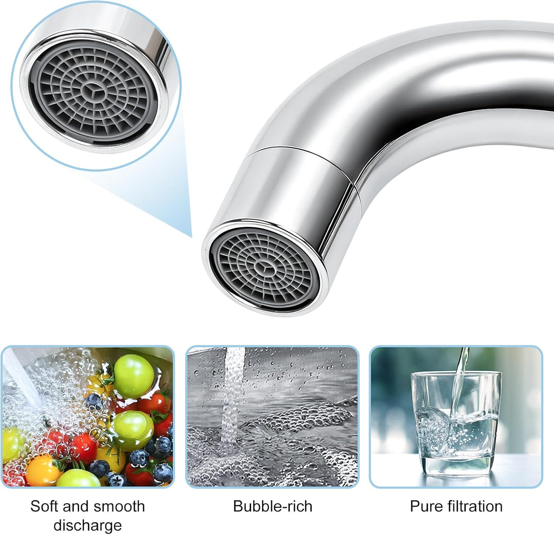 Wasserhahn Bad 360° Dreh Waschtischarmatur Hoch Edelstahl 304 Chrom | Mischbatterie Waschbecken Arma