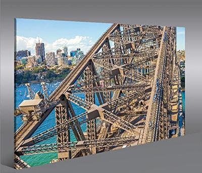 islandburner Bild Bilder auf Leinwand Harbour Bridge Sydney Australien 1p XXL Poster Leinwandbild Wa