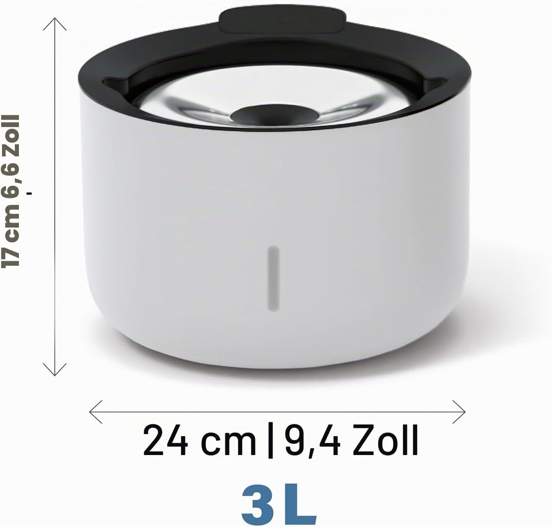 Zeus Oasis Trinkbrunnen für Hunde, 3 Liter Wasserspender mit 3-fach Filterung, fliessendes &amp; gefilte