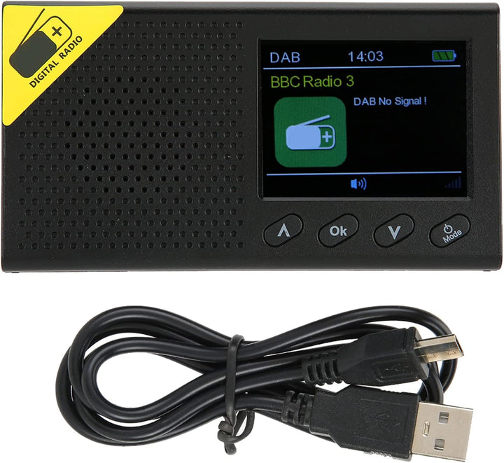 Tragbares Radio, FM DAB DAB + 2,4-Zoll-LCD-Display, Digitalradio, Kabelloses Bluetooth-Stereoradio,