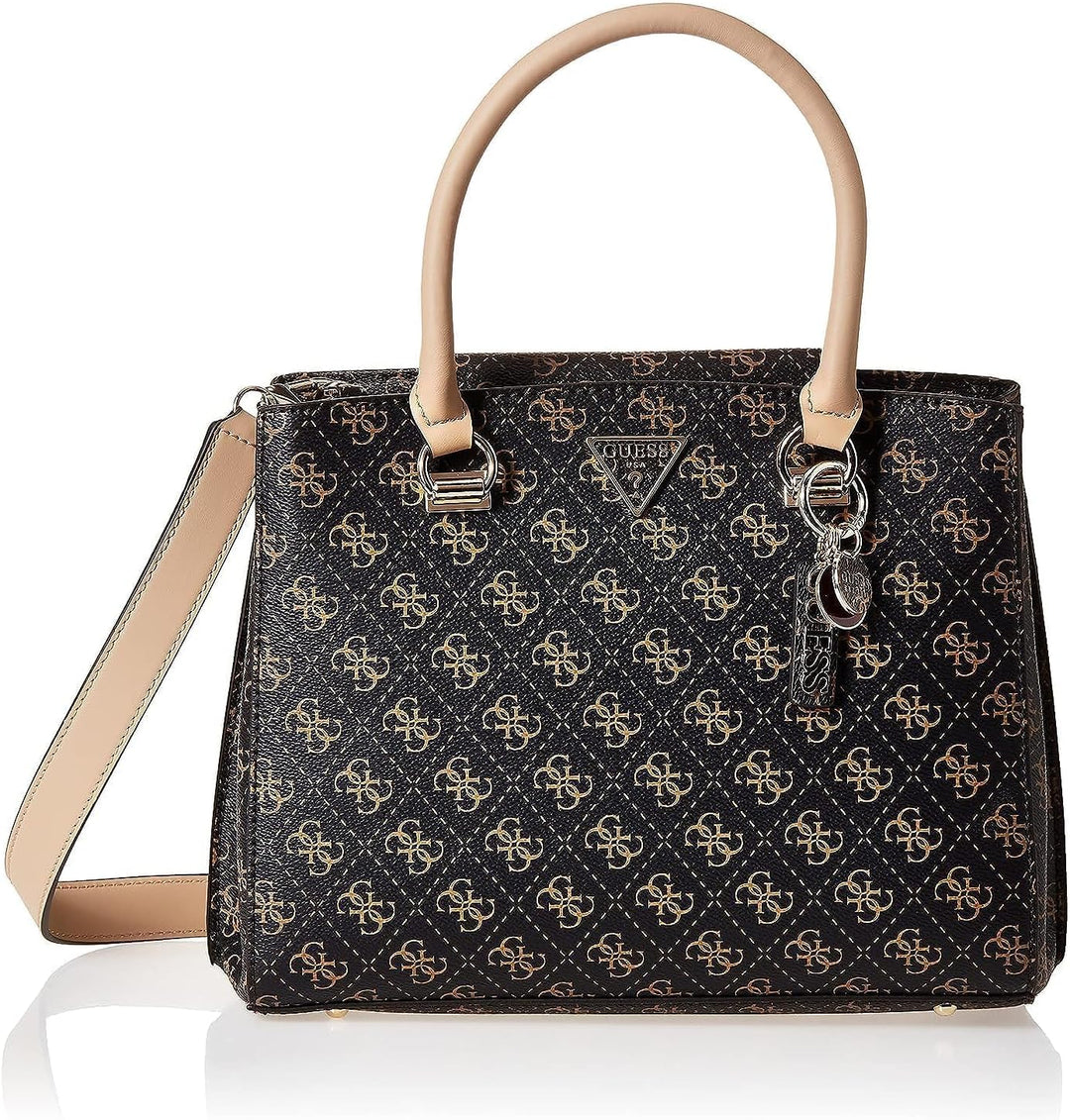 GUESS Damen Noelle Bag Braunes Logo, Braunes Logo