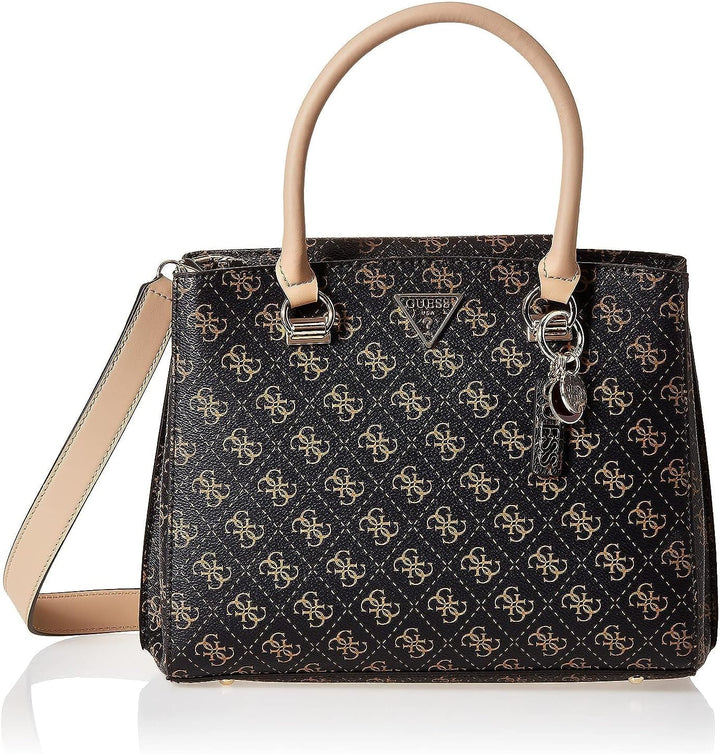 GUESS Damen Noelle Bag Braunes Logo, Braunes Logo