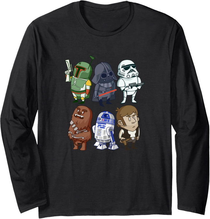 Star Wars Character Doodles Langarmshirt