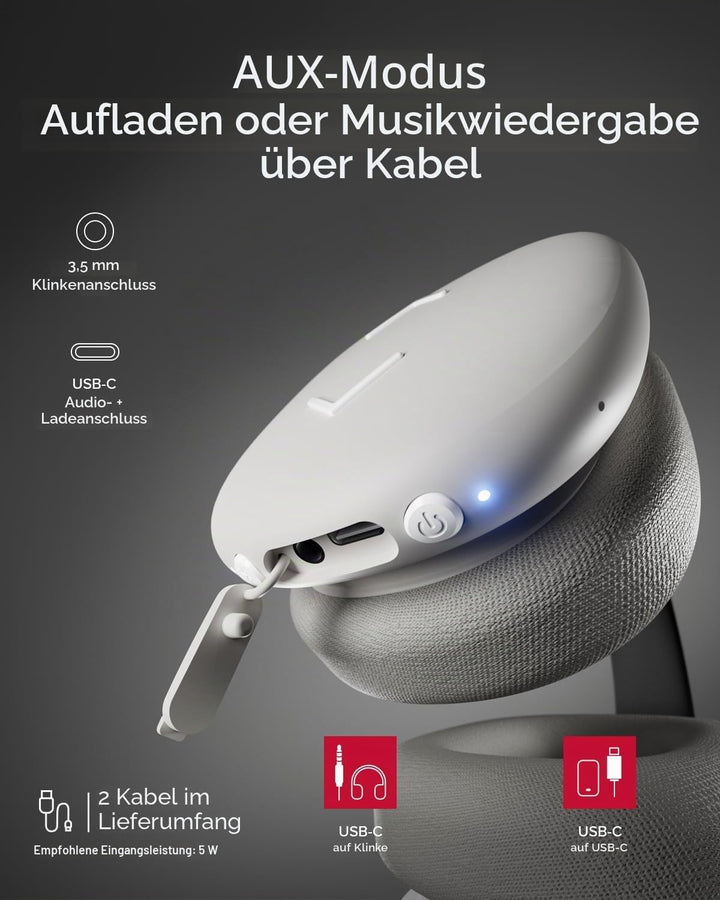 JAZ Pure Wave – Wireless Gaming On-Ear Kopfhörer, Niedrige Latenz, 3,5-mm-Klinkenanschluss, Mikrofon