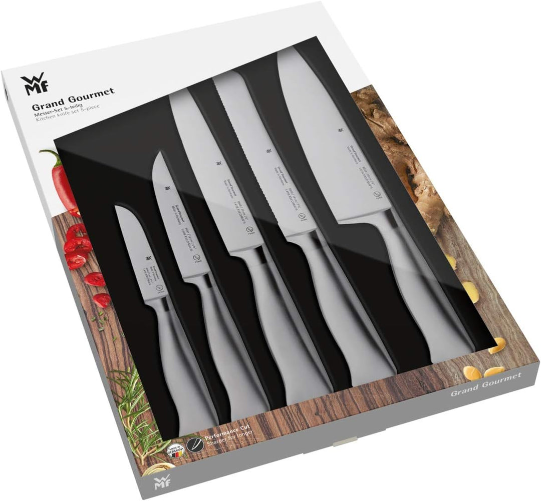 WMF Grand Gourmet Messerset 5teilig, Made in Germany, 5 Messer geschmiedet, Küchenmesser, Performanc