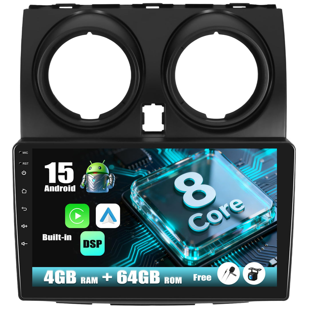 SIXWIN 4G+64G 8 Core Android 15 Autoradio für Nissan Qashqai 1 J10 2006-2016 Radio Wireless CarPlay