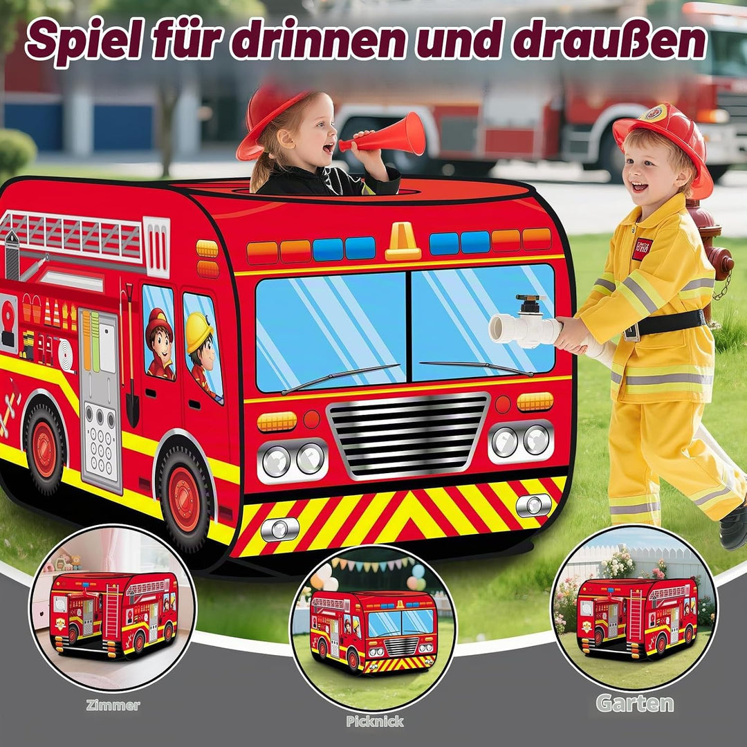 deAO Faltbares Spielzelt - Kinderspielhaus Indoor Outdoor Spielspielzeug (Rot)