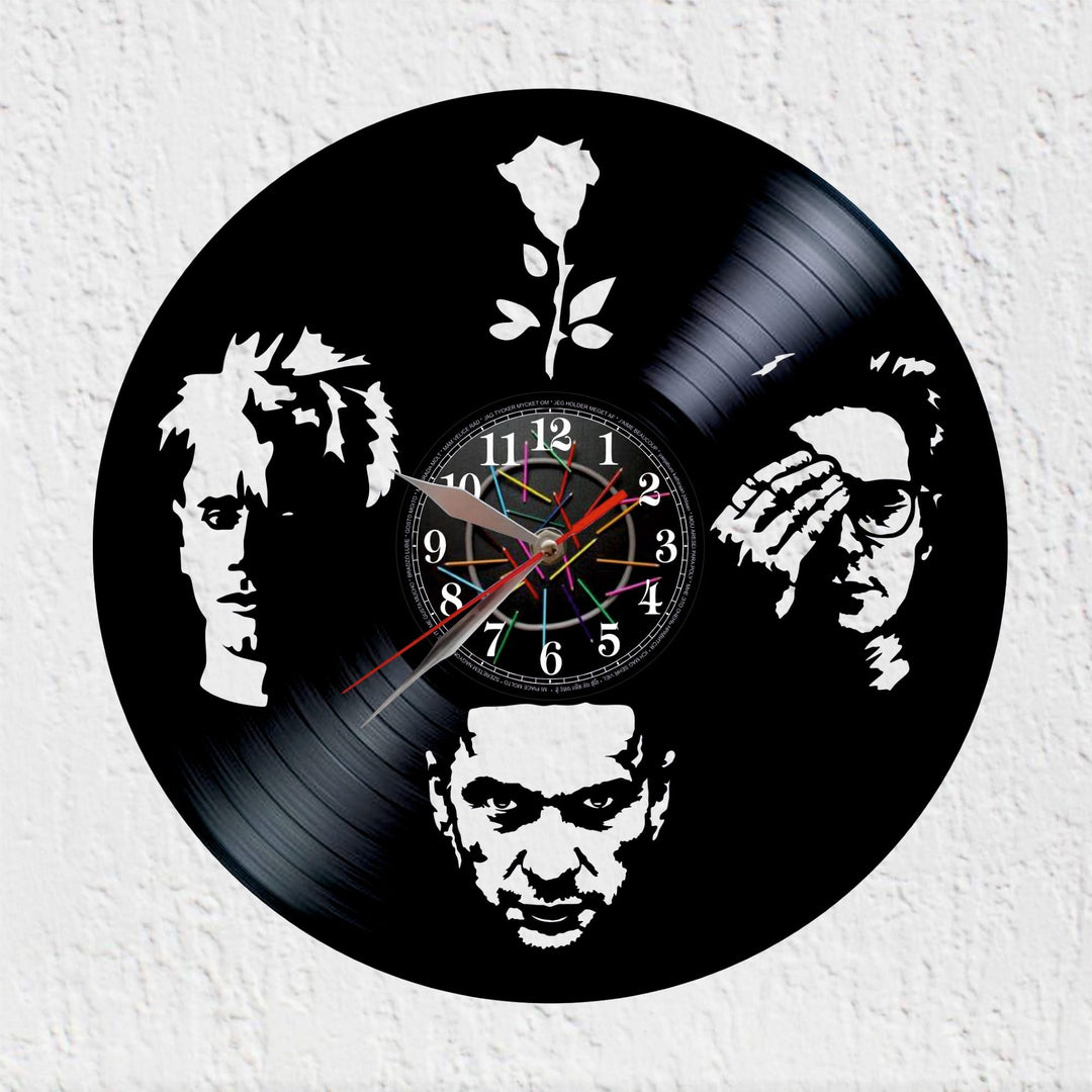VINY WOODY Rock Elektronische Schallplattenuhr aus Vinyl, Musik, Pop Rock, Wanddekoration, britische