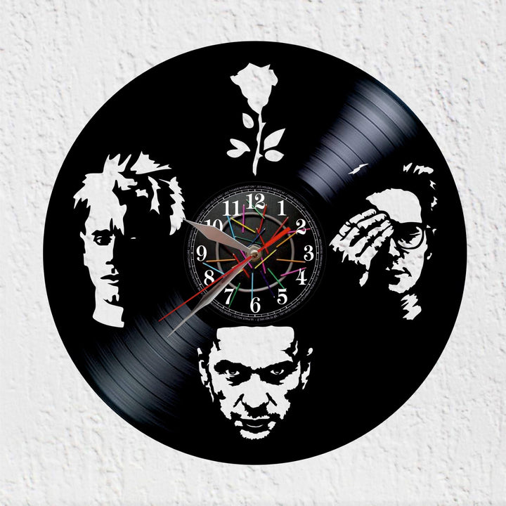 VINY WOODY Rock Elektronische Schallplattenuhr aus Vinyl, Musik, Pop Rock, Wanddekoration, britische