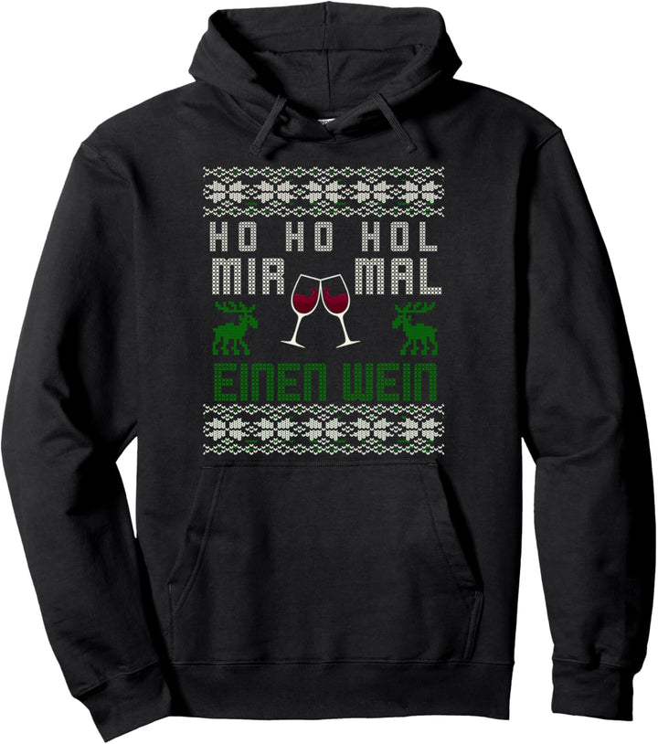 Glühwein Advent Lustiges Weihnachts Kostüm Ugly Christmas Pullover Hoodie