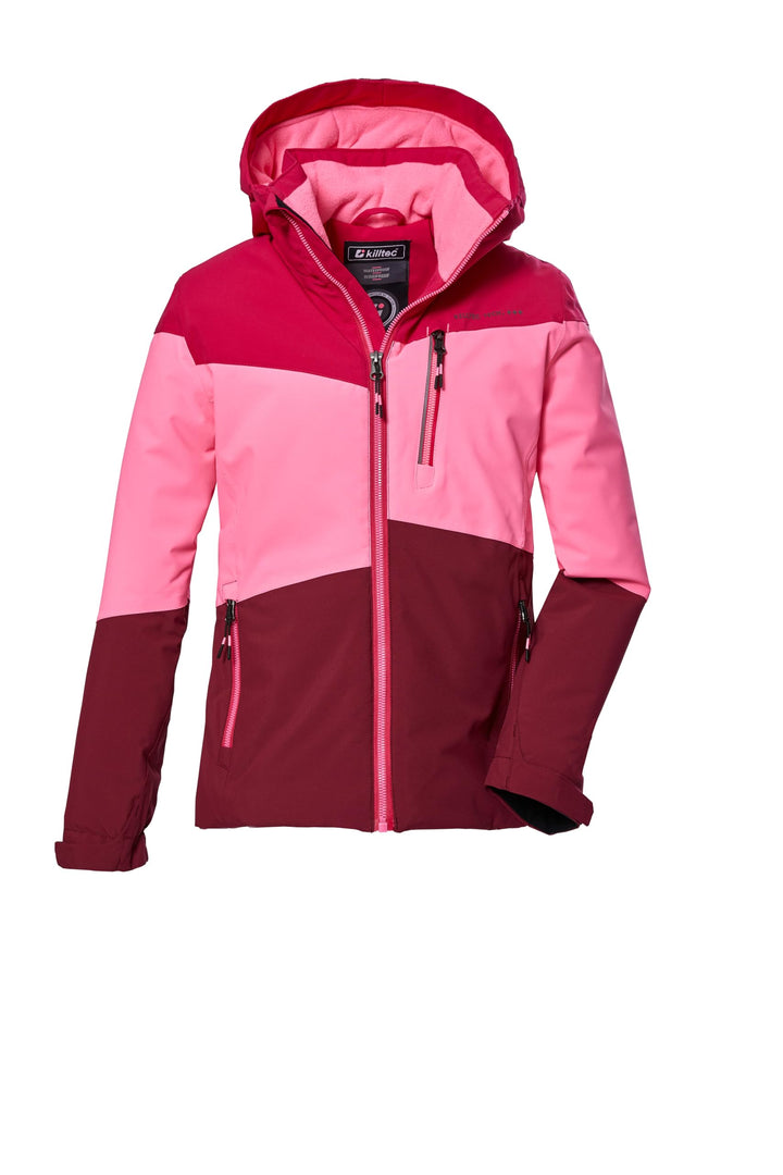 Killtec Mädchen Kow 170 Grls Jckt Funktionsjacke mit Kapuze und Schneefang/Outdoorjacke ist wasserdi