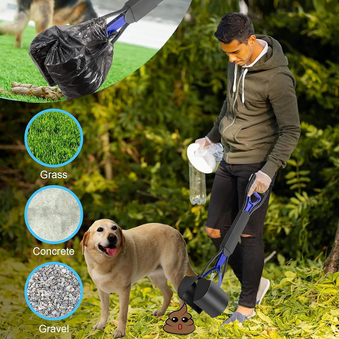 Hundekotschaufel, 60cm Faltbarer Haustier Hund Hundekotgreifer Tragbare mit langem Griff, Haustier S