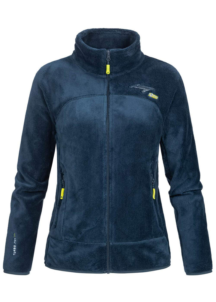 Geographical Norway Damen warme Übergangs Outdoor Fleecejacke mit Stehkragen bans production M Navy,