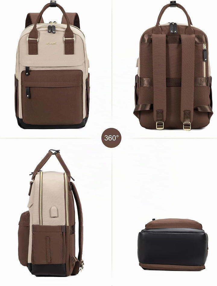 LOVEVOOK Arbeitstasche Reiserucksack Damen, 15,6 Zoll Laptop Backpack Women Wasserdicht, Schulrucksa