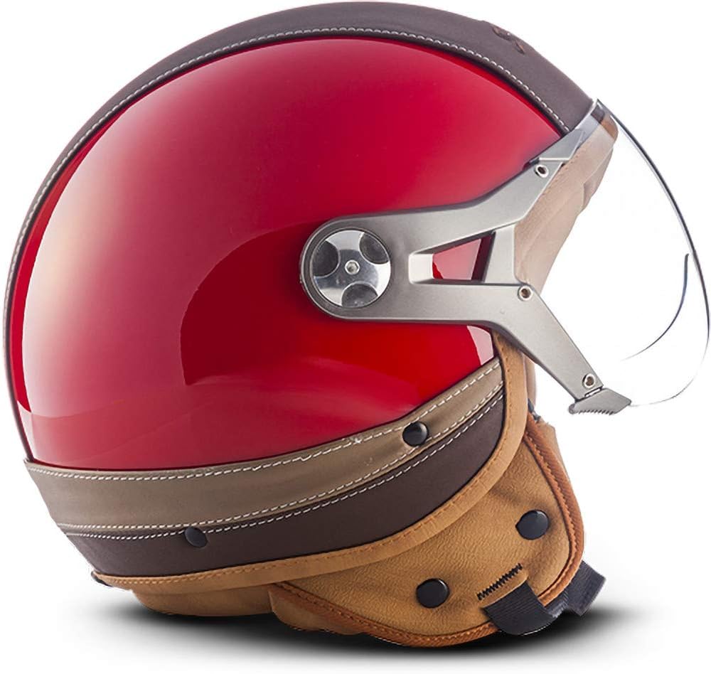 Soxon® SP-325 Urban „Red“ · Jet-Helm · Motorrad-Helm Roller-Helm Scooter-Helm Moped Mofa-Helm Choppe