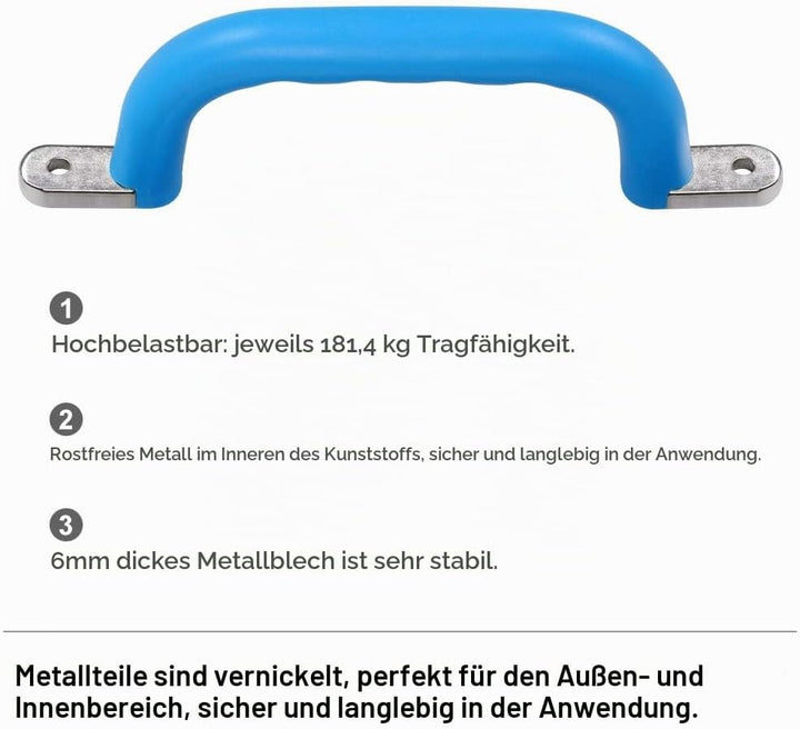 BeneLabel rutschfeste Solide Handgriffe, 18cm Sicherheitsgriffe Klettergeräte Greifer Griffe für Spi