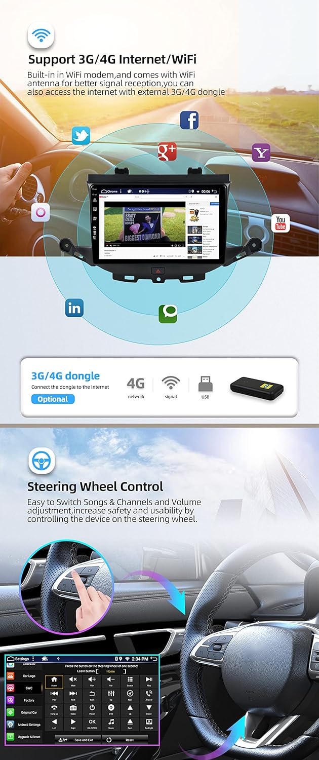 Android 12 IPS Autoradio Passt für Vauxhall Astra K/Buick Verano GS (2016-2020) - 4G+64G - Eingebaut