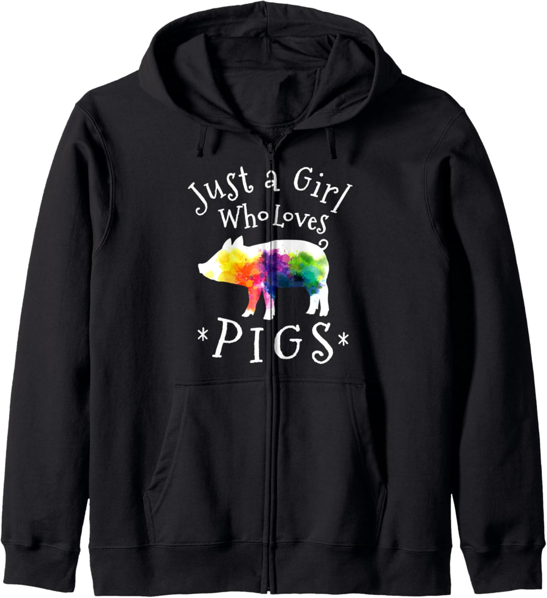 Just Girl Who Loves Pigs for Pig Lovers - Pig Farmer Gift Kapuzenjacke