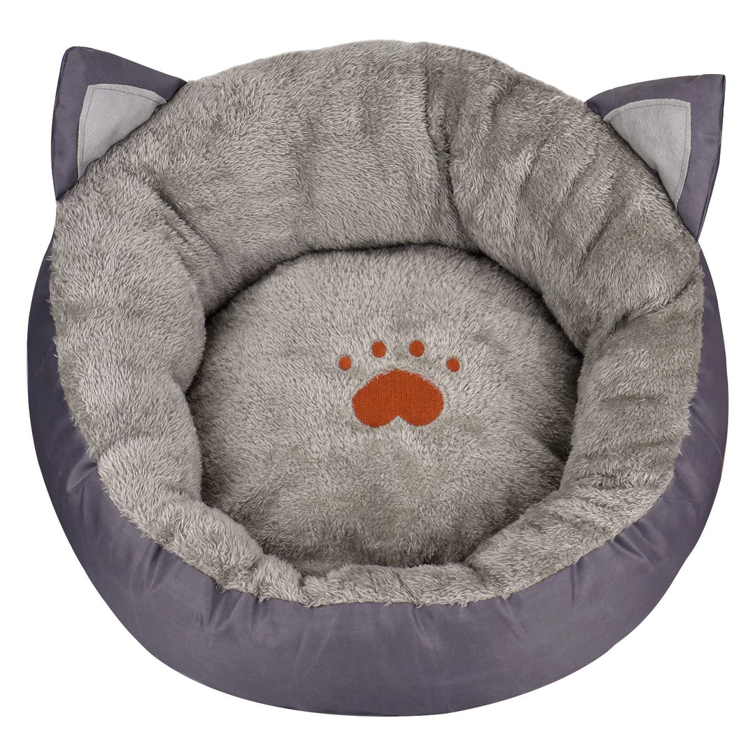 Queta Hundebett Waschbar, Katzenbett. Katzenohrform Runde Hundekorb Warmes Haustierbett Katzenbett,