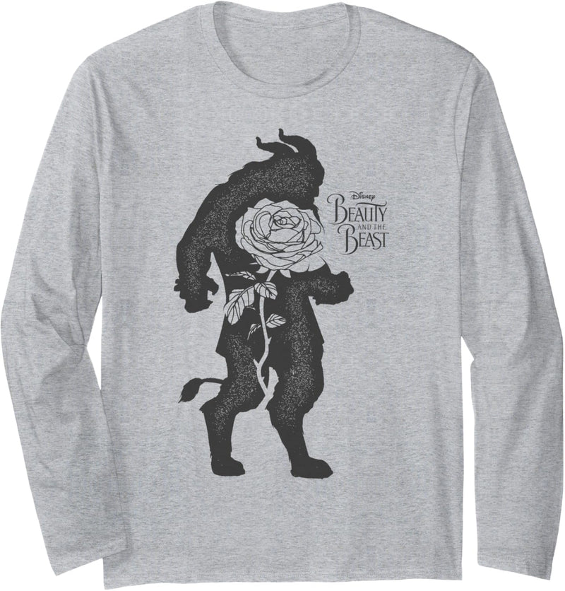 Disney Beauty & The Beast Grungy Silhouette Langarmshirt