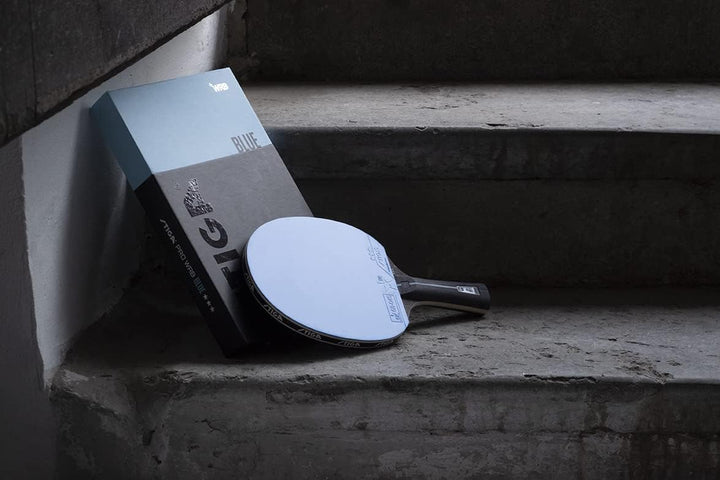 STIGA Tischtennisschläger Pro WRB Blue Edition - 3-Sterne Tischtennis Schläger mit Blauem Belag