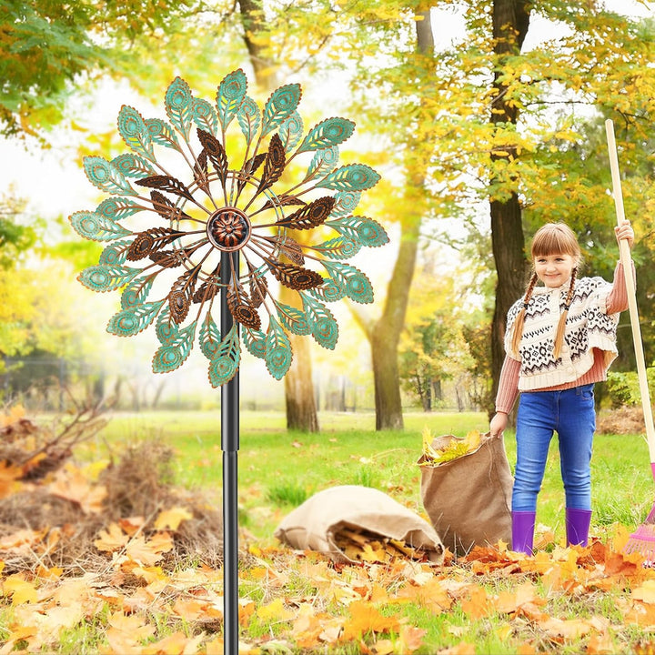 Metall Windrad Garten Dekoration in Retro-Farben - Windspiele für Garten, Rasen und Terrasse, Windsk