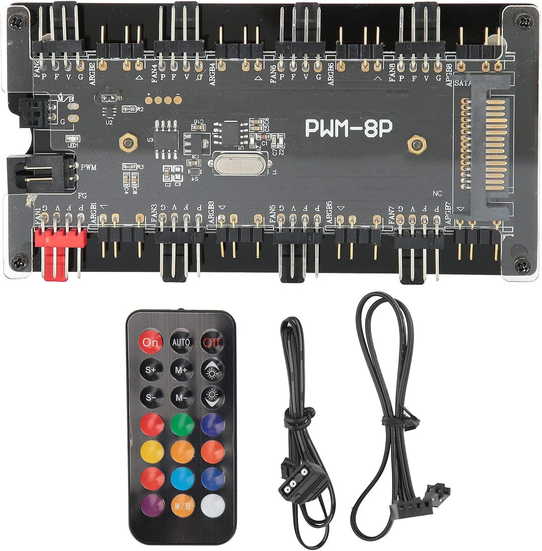 ARGB Controller argb controller fernbedienung PWM+ARGB Zwei in einem Gehäuse Lüfter Hub, 8 5 V3 Pin