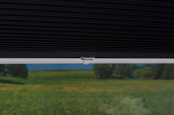 K-home Klemmfix-Plissee 80 x 130 cm (B x L) Anthrazit Lichtschutz +++ Moderne Crushed Optik +++ 80 x