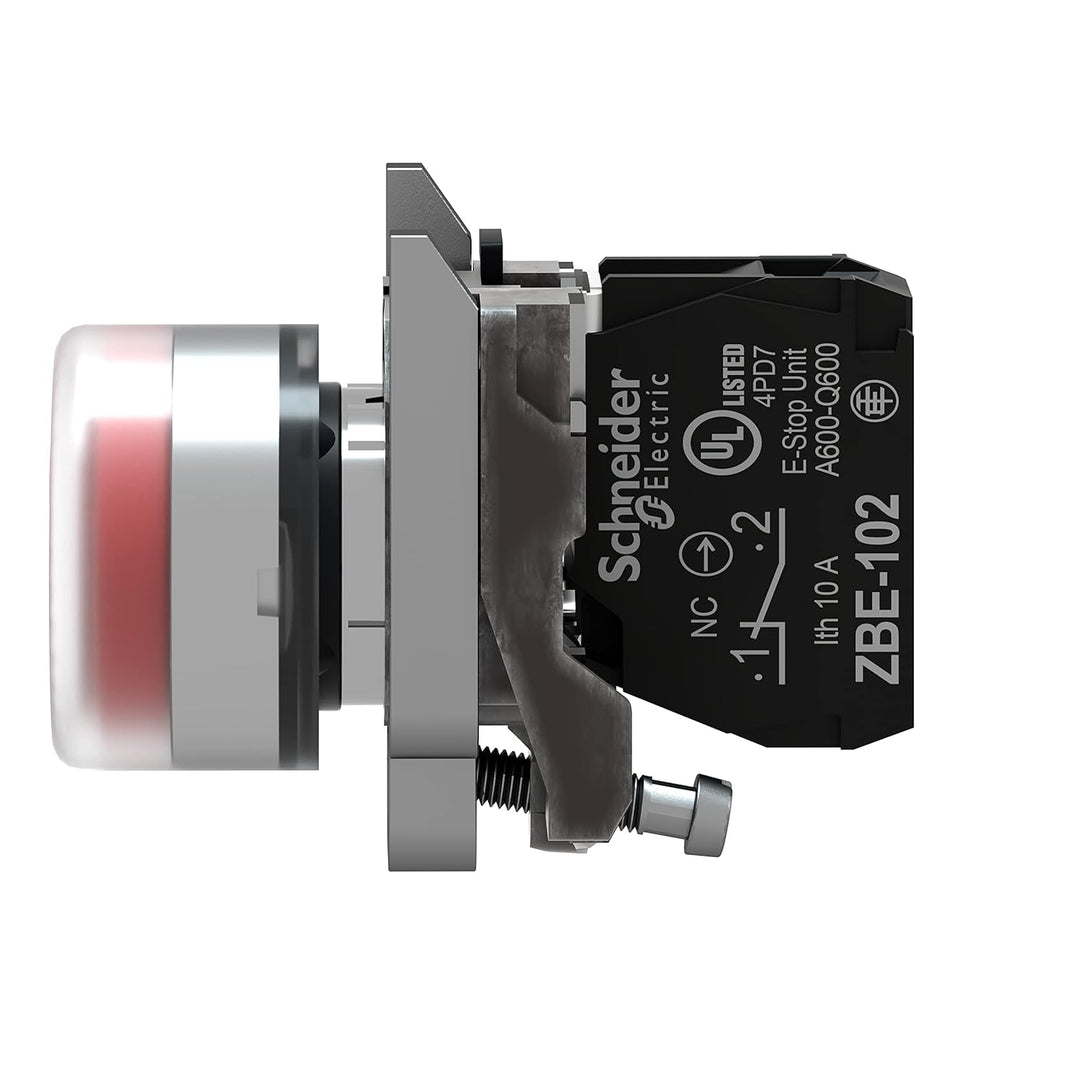 Schneider Electric Harmony XB4 Drucktaster Tafelmontage, EIN-AUS Schalter, 1-polig weiss, weiss