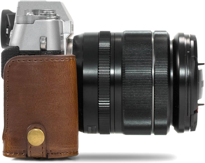 MegaGear MG577 Ever Ready Leder Kameratasche mit Trageriemen kompatibel mit Fujifilm X-T30, X-T20 (1