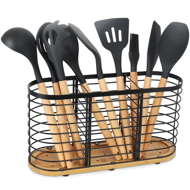 buysigo Küchenutensilienhalter，Besteckhalter aus Metall - Perfekte Organisation für Ihre Küche ，gros