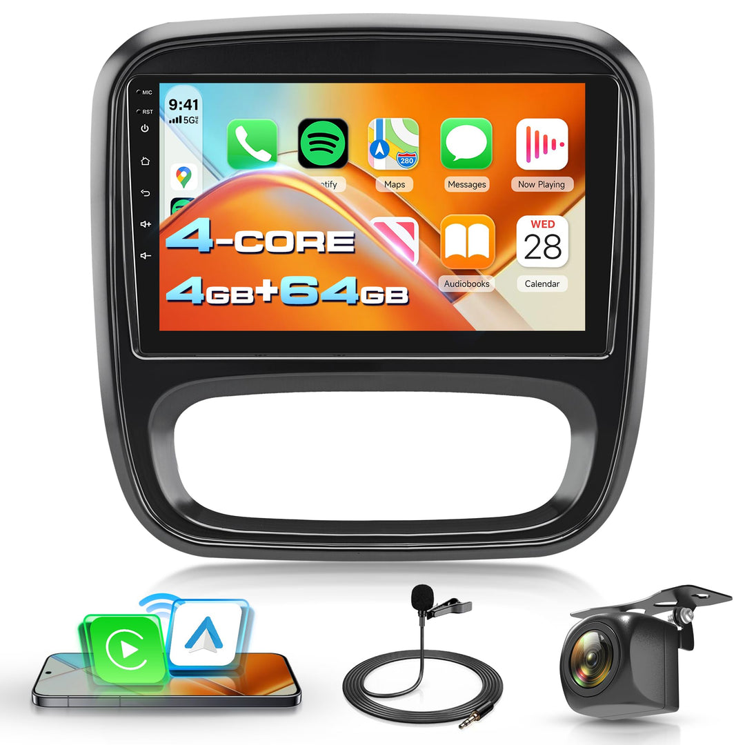 Rimoody 4G+64G 9" Android Autoradio für Renault Trafic Opel Vivaro B FIAT Talento Nissan NV300 Wirel