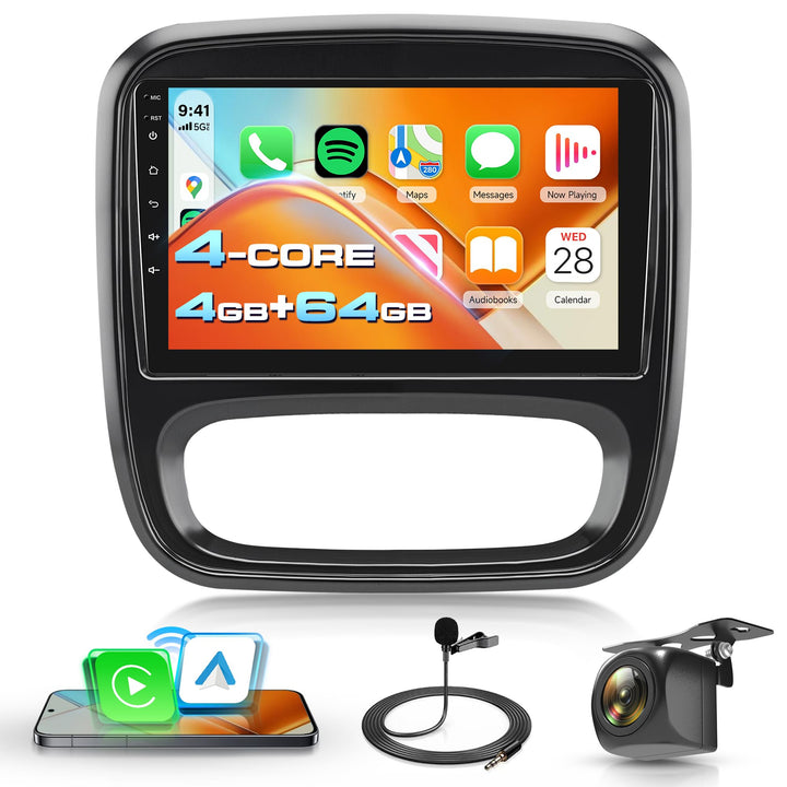 Rimoody 4G+64G 9" Android Autoradio für Renault Trafic Opel Vivaro B FIAT Talento Nissan NV300 Wirel