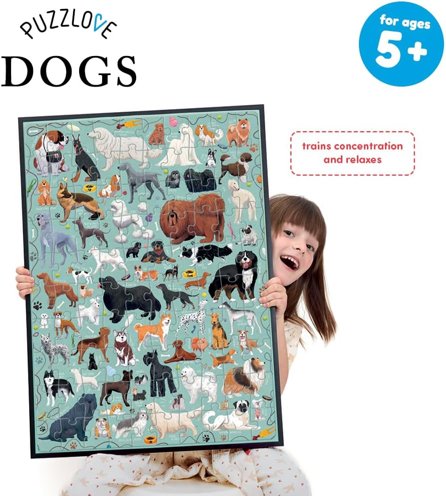 Banana Panda Puzzlove Puzzle Dogs - für Kinder ab 5 Jahren - Bodenpuzzle - Puzzle mit Hunden für Kin