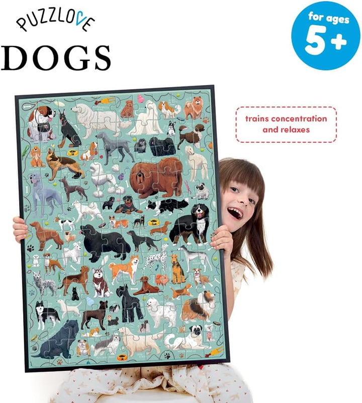 Banana Panda Puzzlove Puzzle Dogs - für Kinder ab 5 Jahren - Bodenpuzzle - Puzzle mit Hunden für Kin