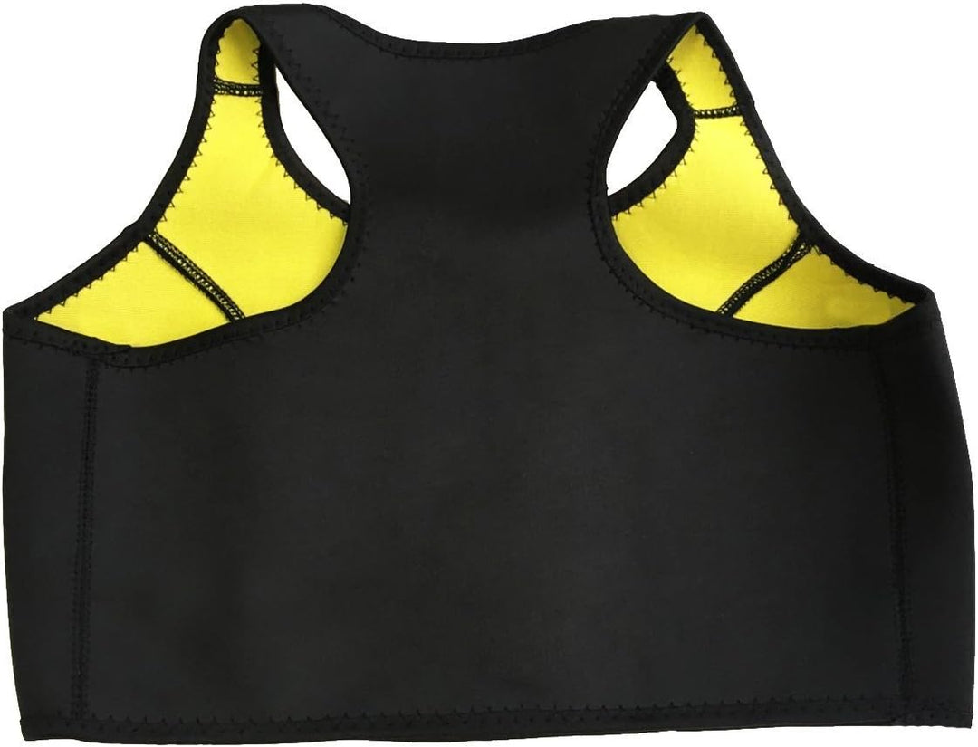 ANDANTE Premium Damen Mädchen Fitness Sport BH Bra Bustier - Neopren, Schwarz - Gelb, Grösse Grösse