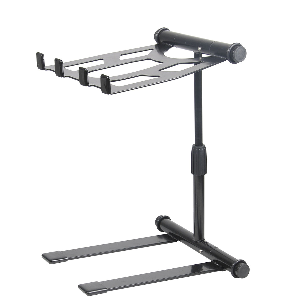 Fame Extrem Stabiler Laptop-Ständer, höhenverstellbar 180-360mm, klappbar, schwarz, ideal für unterw
