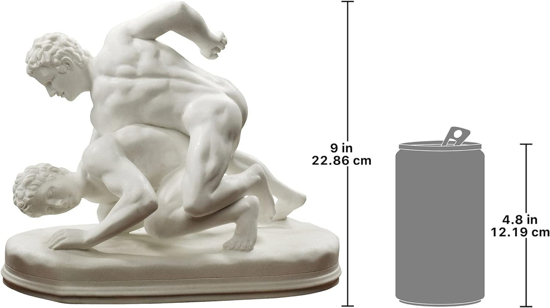 Design Toscano Hellenistische griechische Ringer, Kunstharzgebundene Marmorfigur