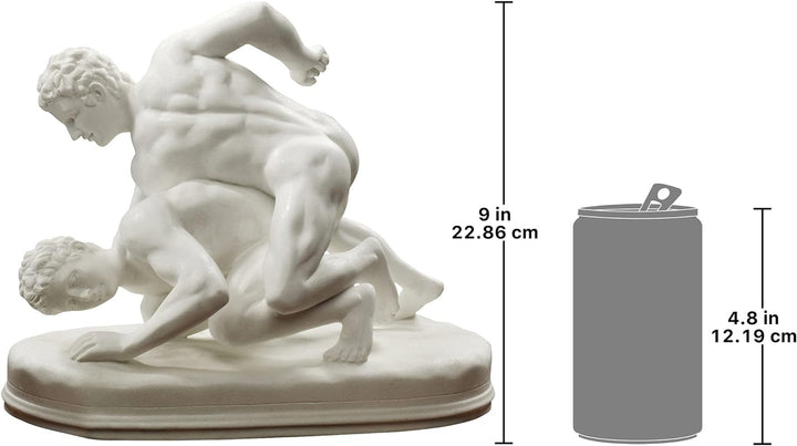 Design Toscano Hellenistische griechische Ringer, Kunstharzgebundene Marmorfigur