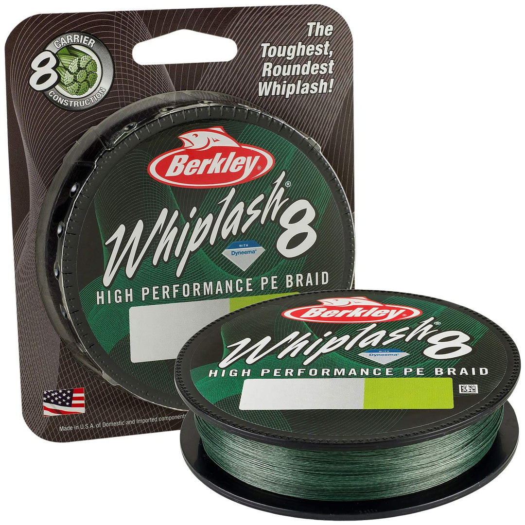 Berkley Whiplash 8 geflochtene Angelschnur – 100 % Dyneema 8-faches Geflecht für Salzwasser- und Süs