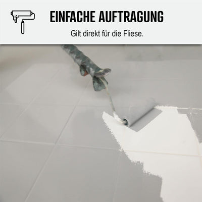 ARCANE INDUSTRIES FLIESENLACK : Fliesenfarbe für Küche und Badezimmer - Wandfliesen RAL 1023 - Gelb-