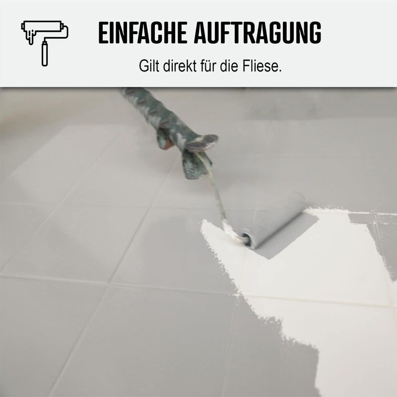 ARCANE INDUSTRIES FLIESENLACK : Fliesenfarbe für Küche und Badezimmer - Wandfliesen RAL 1023 - Gelb-